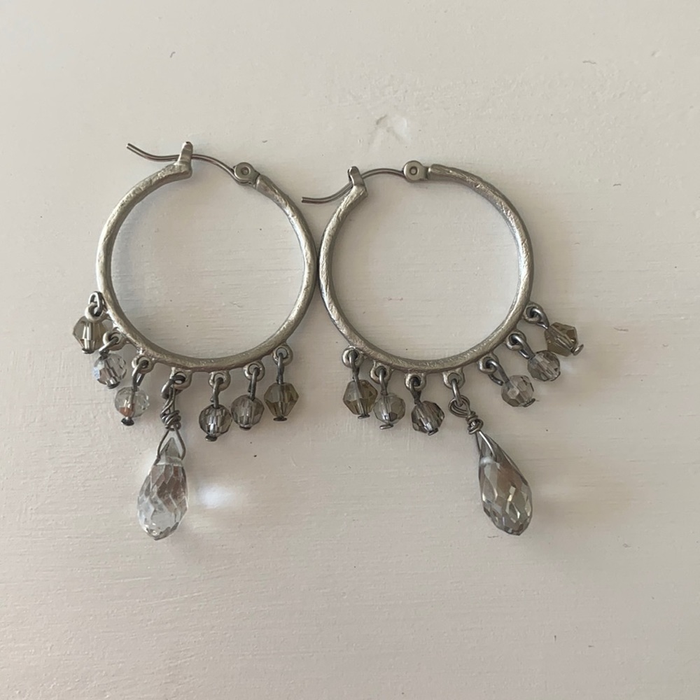 Large Hoop Earrings with Jewels